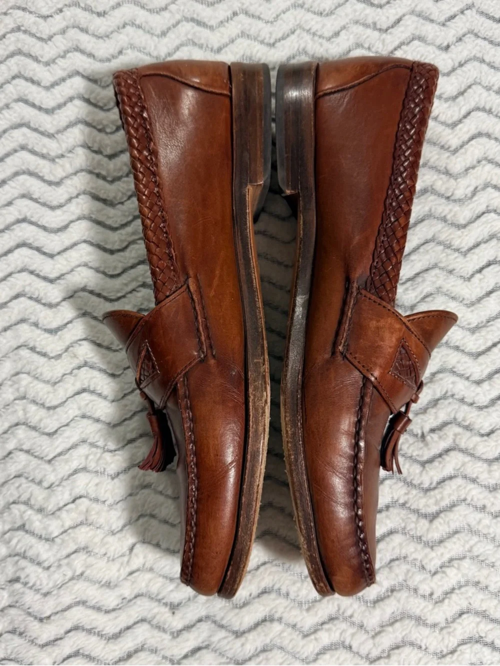 Allen Edmonds Maxfield Brown Leather Tassel Loafer Dress Shoes Sz 11.5B